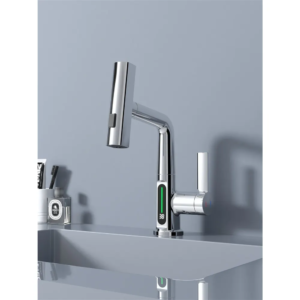 New Arrival Rain Water Outlet Bathroom Tap Multi-functional High Quality Basin Tap Chrome Finish Brass Washroom Tap