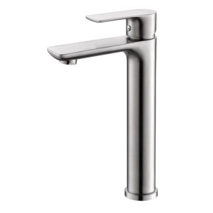 New Classic Style Single Handle Blushed Nickel Finished Hot and Cold Bathroom Brass Basin Faucet Tap