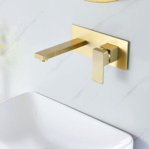 Hot Sale Digital Basin Mixer Faucet Brushed Gold Single Handle Deck Mounted Wash Basin Faucet Led Bathroom Sink Faucet