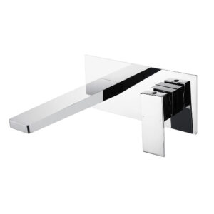 Polish Finished Single Handle Wall Mounted Solid Brass Basin Mixer Tap