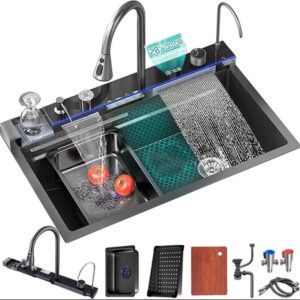 Premium Quality SUS304 Stainless Steel Waterfall Sink for Home and Commercial