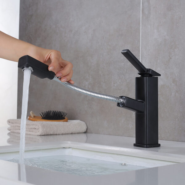 Pull-down bathroom faucet for bathroom and kitchen