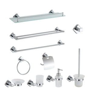 Simple Design Wall Mounted Modern Zinc Alloy Bathroom Hardware Accessories Set
