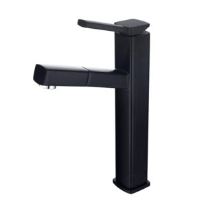 Single handle pull-down bathroom faucet hot and cold water faucet