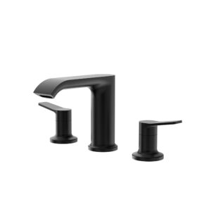 Solid Brass Deck Mounted Water Faucet with Double Handles Hot and Cold Basin Mixer Tap for Bathroom Hand Wash Tap