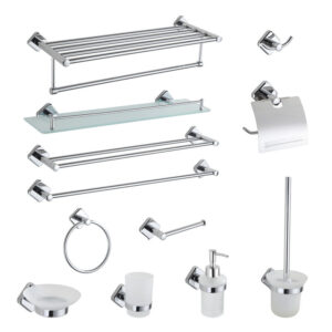 Square Designwall Mounted Modern Bathroom Hardware Accessories Set