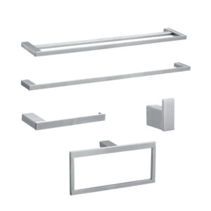 Stainless Steel 304 Bath Hardware Set  Robe Hook Towel Rail Rack Bar Shelf Paper Holder Toothbrush Holder Bathroom Accessories
