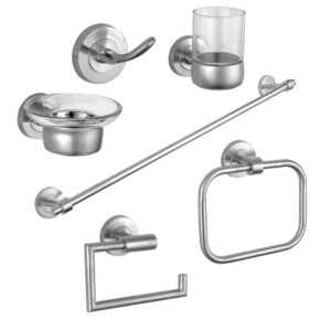 Stainless Steel 304 Bathroom Hardware Accessories Set Polished Towel Bar Set Wall Mounted Sanitary Ware Set
