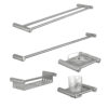 Bathroom Accessories Set Satin Tissue Holder Towel Bar, Soap Basket Towel Rack Glass Rack Hardware Set