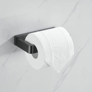 Toilet Attachment Paper Holder Metal Black Toilet Roll Holder Single Pole Stainless Steel Tissue Holder