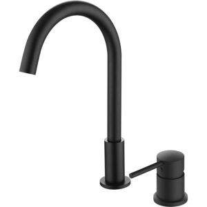 Two Holes Faucet Hot and Cold Washbasin Faucet Brass Mixer Water Basin Faucet for Bathroom Sink