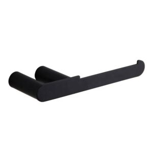 Wall Mount Bathroom Hotel Shower Room Round Matt Black Tissue Roll Holder 304 Stainless Steel Paper Holder Hanger