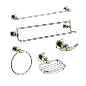 Wall Mounted Toilet Fittings Stainless Steel Bathroom Accessories Towel bar Set Copper Toilet Paper Holder Towel Ring Towel Rack
