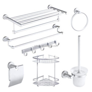 Wholesale Aluminum Bathroom Accessories Luxury Set Washroom Accessories Bathroom Parts Accessories Set