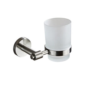 Wholesale Bathroom Accessories Fittings Glass Cup Holder  Wall Mounted Tumbler Holder Stainless Steel Cup Holder