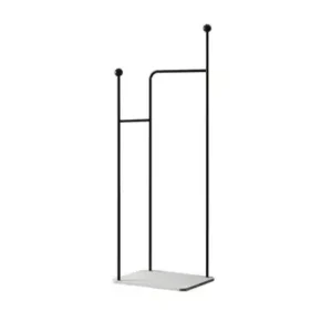 Wholesale High Quality Clothing Store Bathroom Fitting Portable Black Clothes Rail Towel Rack