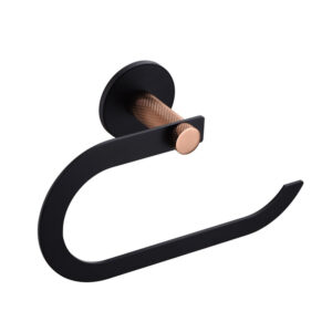 Wholesale High Quality Modern Nordic Matt Black Paper Towel Holder Modern Bathroom Kitchen Towel Rack