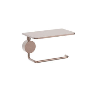 Wholesale SUS304 Single Shelf Phone Holder Wall Mounted Bathroom Toilet Double Paper Roll Holder With Shelf