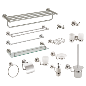 Wholesale Stainless Steel Brush Bathroom Hardware Set 78 Series Wall Mount Towel Rack Paper Roll Holder Bathroom Accessories