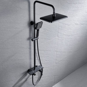 Modern wall-mounted brass shower faucet