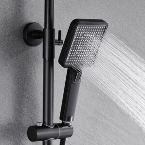 Modern wall-mounted brass shower faucet