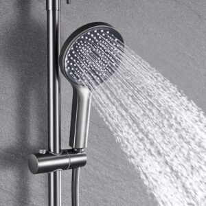 Grey shower faucet