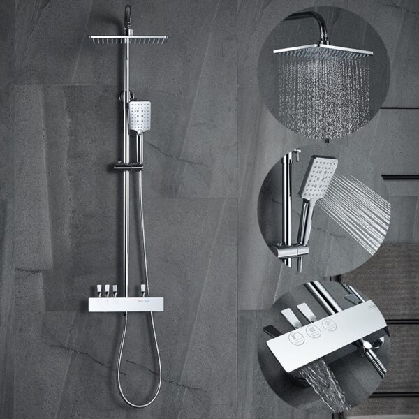 Luxury wall-mounted shower faucet top shower set